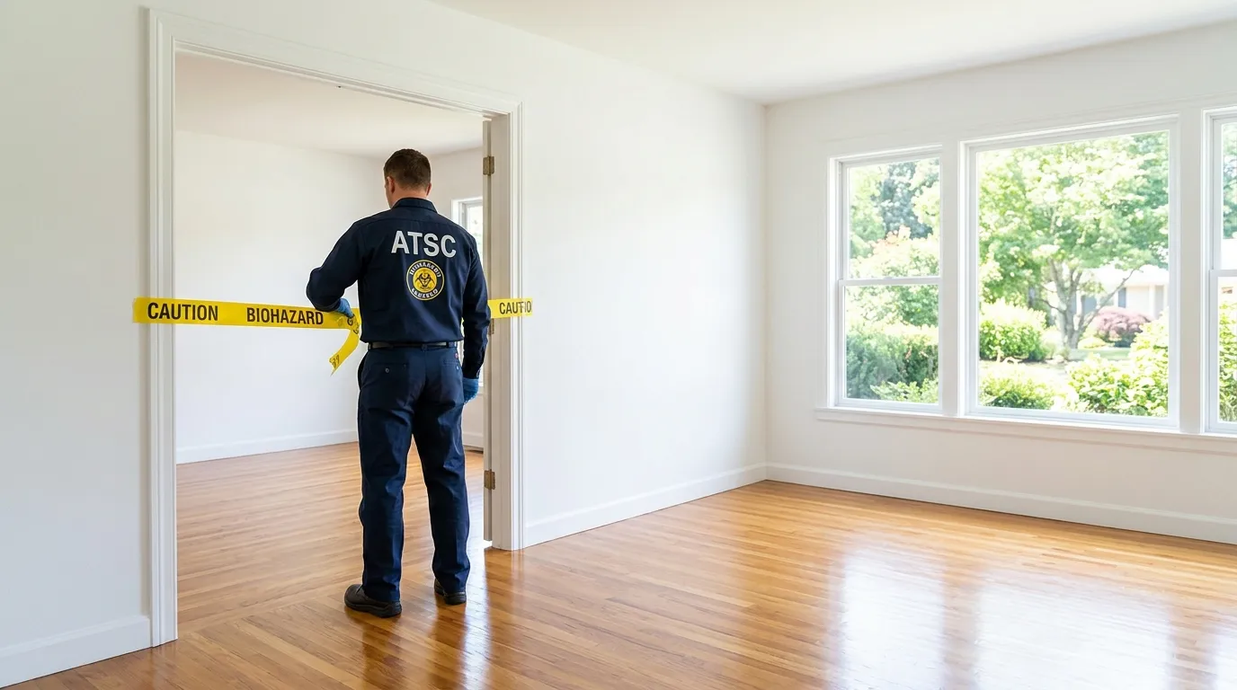 Certified biohazard cleanup crew performing Trauma Scene Cleanup in New Milford